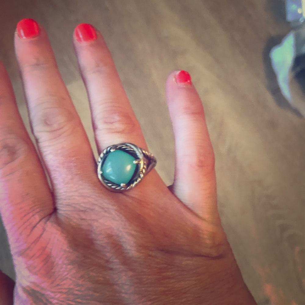 David Yurman Aqua chalcedony ring